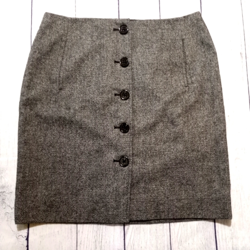 Banana Republic Wool Button Down Mini Skirt 12